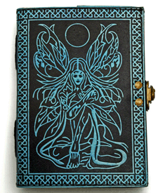 2 Tone Black/Blue Fairy Leather Embossed Journal